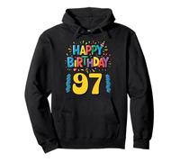 Celebración Divertida de Ropa de Feliz cumpleaños 97 Sudadera con Capucha