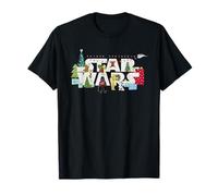 Celebración navideña con el logotipo navideño de Star Wars Camiseta