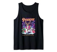 Celebración navideña de Renos Prancer Funny Christmas Camiseta sin Mangas