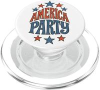 Celebración patriótica de diseño retro de estrellas de América Party PopSockets PopGrip para MagSafe