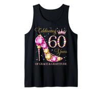 Celebrando 60 años de Gracia y gratitud 60 cumpleaños Camiseta sin Mangas