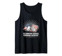 Celebrando el Servicio Honrando el Día de los Veteranos del Sacrificio Camiseta sin Mangas