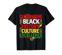 Celebrando la Historia Negra Cultura Excelencia Orgullo Africano Camiseta