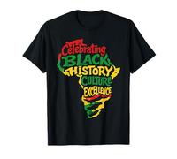 Celebrando la Historia Negra Cultura Excelencia Orgullo Africano Camiseta