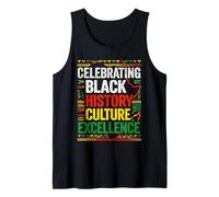 Celebrando la Historia Negra Cultura Excelencia Orgullo Africano Camiseta sin Mangas