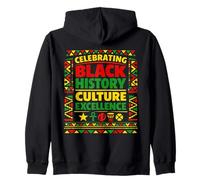 Celebrando la Historia Negra Cultura Excelencia Orgullo Africano Sudadera con Capucha
