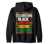 Celebrando la Historia Negra Cultura Excelencia Orgullo Africano Sudadera con Capucha