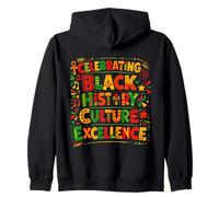 Celebrando la Historia Negra Cultura Excelencia Orgullo Africano Sudadera con Capucha