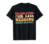 Celebrando nuestro 12º aniversario de bodas 12 Año de matrimonio Camiseta