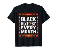 Celebrar la Historia Negra Cada Mes África Estados Unidos Europa Asia Camiseta