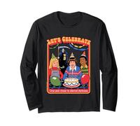 Celebrate Grim Reaper Sarcastic Retro Funny Adult Humor Manga Larga