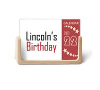 Celebrate Lincoln's Birthday Blessing Festival 2022 Calendario de escritorio Planificador de 12 meses