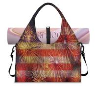 Celebrate Lndependence Day - Bolsa deportiva con compartimento para zapatos, bandera de Estados Unidos, bolsa de equipaje para gimnasio, yoga, viajes, color, L, Bolsa de viaje