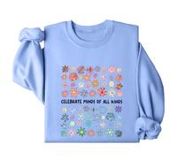 Celebrate Minds Of All Kinds Autism Awareness - Sudadera con diseño de autismo, Azul (carolina blue), S