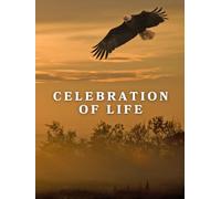 Celebration of Life: Guest Book for Funeral and Memorial Ceremony, 300 Person Sign In Registry (Eagle at Golden Sunset Cover)