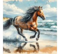 Celebration of Life Memorial Service Funeral Guest Book-Condolences Sign-in Guest Book: Wild Horse on the Beach Watercolor Illustrated Cover
