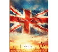 Celebration of Life Memorial Service Funeral Sign-in Guest Book-Condolences Guest Book: The Union Jack, Union Flag British Flag Watercolor Illustrated Cover