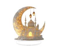 Celebration Table Centerpiece - Crescent Castle 2D Acrylic Tabletop Decor For Parties | Acrylic With Elegant Design, Holiday Table Arrangement For Home Party Desk Bookshelf Mantel TV Cabinet