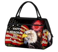 Celebration USA Memorial Day - Bolsa de viaje para mujeres, hombres, niños y niñas, águila calva, fin de semana, bolsas de 24 L, bolsa de cabina para deportes, gimnasio, yoga, color, 24 L, Organizador