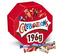 Celebrations Caja de Chocolatinas Minis con variedad de sabores Mars Galaxy Twix 196g