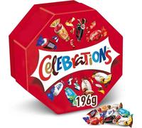 Celebrations, Caja Mezcla de Chocolatinas Mini, Disfruta de un Variedad de Sabores, Ideal como Regalo (196g)