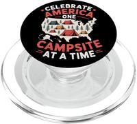 Celebre América Un Camping a la Vez 4 de Julio Camping PopSockets PopGrip para MagSafe