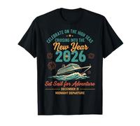 Celebre en Alta mar navegando hacia el Año Nuevo 2026 Camiseta