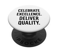 Celebre la Excelencia - Entregue Calidad | Día Mundial de la Calidad PopSockets PopGrip Adhesivo