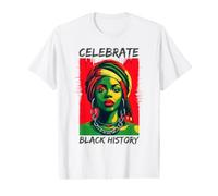 Celebre la Historia Negra - Empoderamiento de los Derechos Civiles africanos Camiseta gráfica económica