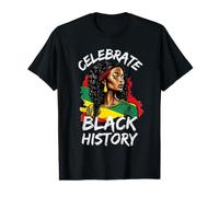 Celebre la Historia Negra - Empoderamiento de los Derechos Civiles africanos Camiseta gráfica económica
