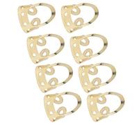 Celecciones de Dedo de Guitarra Hueca Ajustable con Accesorios Acero 8 Estrías para Guitarras Acústicas, Banjos Ofrece Protección para los Dedos y Ajuste Cómodo (GOLD)