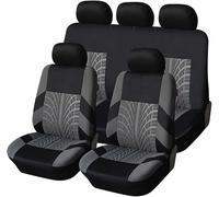 CELECH Fundas Asientos Coche para Da-CIA Sandero Stepway 2020-2023,Transpirable Antideslizante Cubreasientos De Tela Protectores,Fundas Accesorios Coches Interior,E/Grey