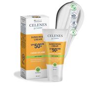 Celenes by Sweden Crema Solar Herbal SPF50+ - Anti-Aging - Aceite de Aguacate y Vitamina E, Resistente al Agua, Filtros Minerales y Orgánicos, Sin Residuos Blancos, Sin Parabenos ni Perfumes, 50ml
