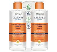 Celenes By Sweden Espino Amarillo Tónico Facial Anti-Manchas/Iluminador 2x200ml, Tonico Facial Piel Madura Y Para Todo Tipo De Piel Con Vitamina C, Acido Salicilico, Niacinamida, Sin Alcohol/Parabenos