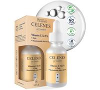 Celenes by Sweden Suero Facial - 12.5% de Vitamina C, Extracto de Avena, Niacinamida | Prevención + Hidratación | Sin Alcohol, Sin Fragancia, Sin Parabenos | Hidratante y Iluminador | 30ml