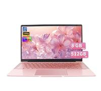Celeron J4125 - Ordenador portátil ultrafino de 14 pulgadas, 8 GB DDR4,512 GB SSD, pantalla FHD IPS, ligero, bisagra de 180°, USB 3.0, WiFi, Bluetooth, para estudio y trabajo (512 GB)