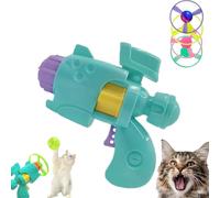Celery Pet Light-Up Flying Disc Cat Launcher Set, Celerypets Cat Fetch Toy with Colorful Flying Propellers Set, Pet Tracks Chasing Flying Saucer Toy for Pet Training and Chasing (Blue)
