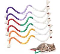 Celery Pets C-at Chew R-Ope, Meowvo Chew ROpEs for CAts,Catnip-Infused Organic Cotton CHEW ROPe Toys for Cats, Interactive CAT Chew Toy Bite RopE,Safe Catnip Toys fOR CaT Rope ChEW Toy (6 pcs)