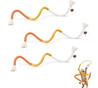 Celery Pets Cat Chew Rope, Natural Cotton & Silvervine Dental Toy, Destructive Chewing Redirect for Kittens, Silent, Odor-Free Play (3PCS-Orange)