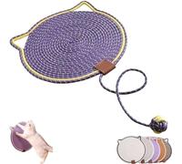 Celery Pets Cat Scratcher Mat, Celery Pets Dual Scratching Pad, 17''/20'' Scratching Pads for Indoor Cats, Natural Cotton Rope Cat Scratching Pads (Purple-A,17IN)