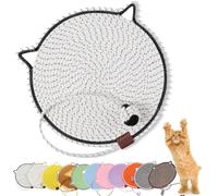 Celery Pets Clawloom Dual Scratching Pad, Celery Pets Cat Scratcher Mat, 17”/20” Dual Scratching Pad with Cat Toy, Protects Furniture (White,17in)