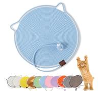 Celery Pets Clawloom Dual Scratching Pad, Celery Pets Cat Scratcher Mat, 17”/20” Dual Scratching Pad with Cat Toy, Protects Furniture (Blue,17in)