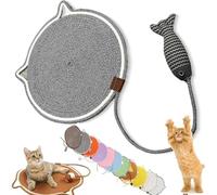 Celery Pets Clawloom Dual Scratching Pad, Celery Pets Sisal Cat Scratcher Mat, 17”/20” Dual Natural Cotton Rope Scratching Mat Pads for Indoor Cats (Gray-B,20in)