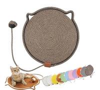 Celery Pets Clawloom Dual Scratching Pad, Celery Pets Sisal Cat Scratcher Mat, 17”/20” Dual Natural Cotton Rope Scratching Mat Pads for Indoor Cats (Coffee,17in)