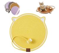 Celery Pets Clawloom Dual Scratching Pad, Dual Scratching Pad for Cats, 17”/20” Dual Scratching Pad, Cat Scratching Mat Natural Cotton Rope Cat Scratching Pad, Furniture Protector (Yellow,17 Inch)