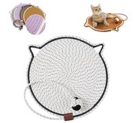 Celery Pets Clawloom Dual Scratching Pad, Dual Scratching Pad for Cats, 17”/20” Dual Scratching Pad, Cat Scratching Mat Natural Cotton Rope Cat Scratching Pad, Furniture Protector (White,17 Inch)