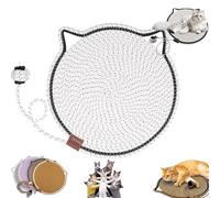 Celery Pets Dual Scratching Pad, Cat Scratching mat Natural Cotton Rope Cat Scratching Pad, Scratching Pads for Indoor Cats, Large Size Cat Bed Cat Scratching Pad with Cat Toy (42cm/16.5in,A)
