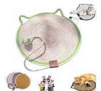 Celery Pets Dual Scratching Pad, Cat Scratching mat Natural Cotton Rope Cat Scratching Pad, Scratching Pads for Indoor Cats, Large Size Cat Bed Cat Scratching Pad with Cat Toy (42cm/16.5in,C)