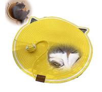 Celery Pets Dual Scratching Pad,Cat Scratching Pads for Indoor Cats,Cat Scratching Pad with Ball,17”/20”Cat Scratching Mat Natural Cotton Rope Cat Scratching Pad (Yellow,50CM)