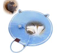 Celery Pets Dual Scratching Pad,Cat Scratching Pads for Indoor Cats,Cat Scratching Pad with Ball,17”/20”Cat Scratching Mat Natural Cotton Rope Cat Scratching Pad (Blue,42CM)